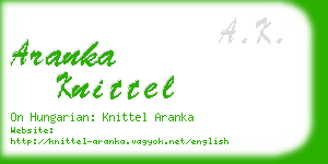 aranka knittel business card